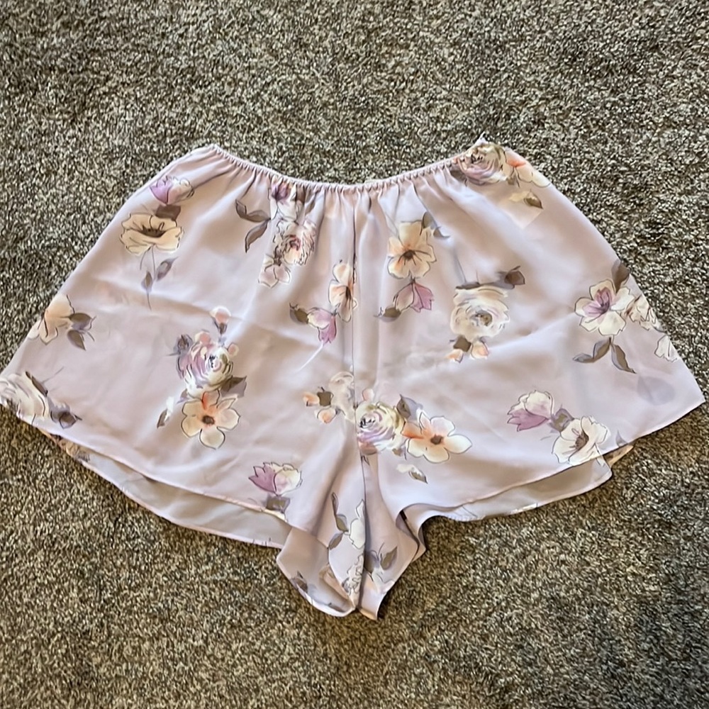 Vintage floral shear pj shorts